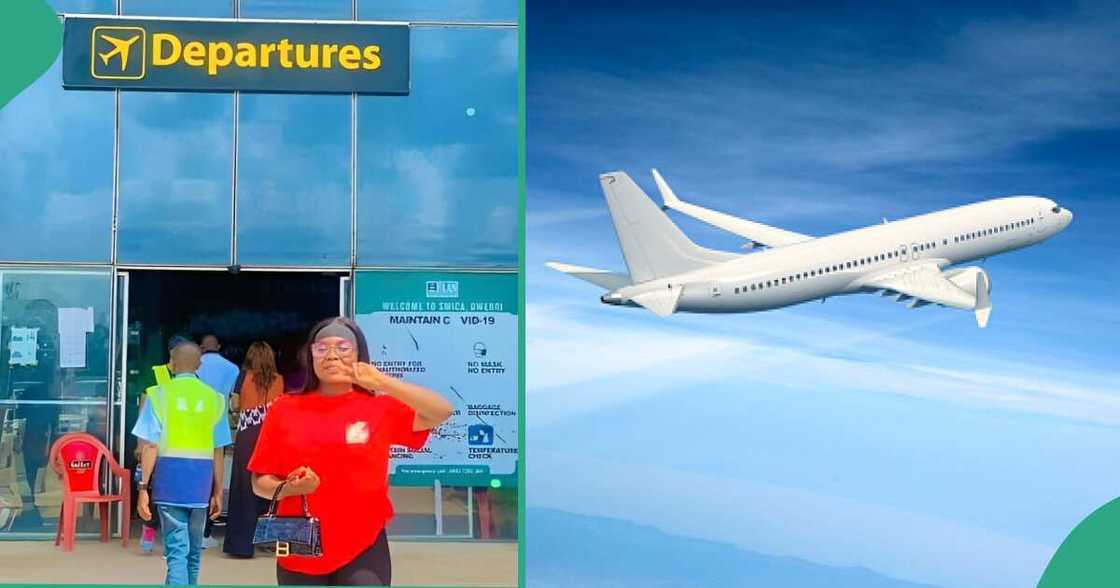 Nigerian lady stirs reactions, shares her 'scary' encounter flying aeroplane for the first time Nigerian lady stirs reactions, shares her 'scary' encounter flying aeroplane for the first time
