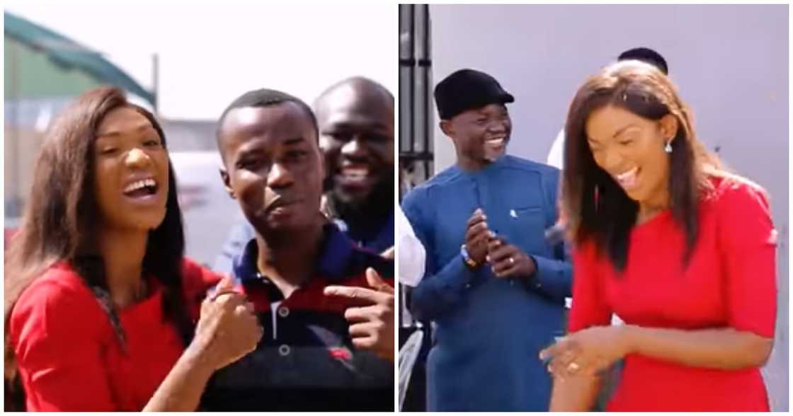 Portia Gabor being welcomed by her colleagues Portia Gabor being welcomed by her colleagues