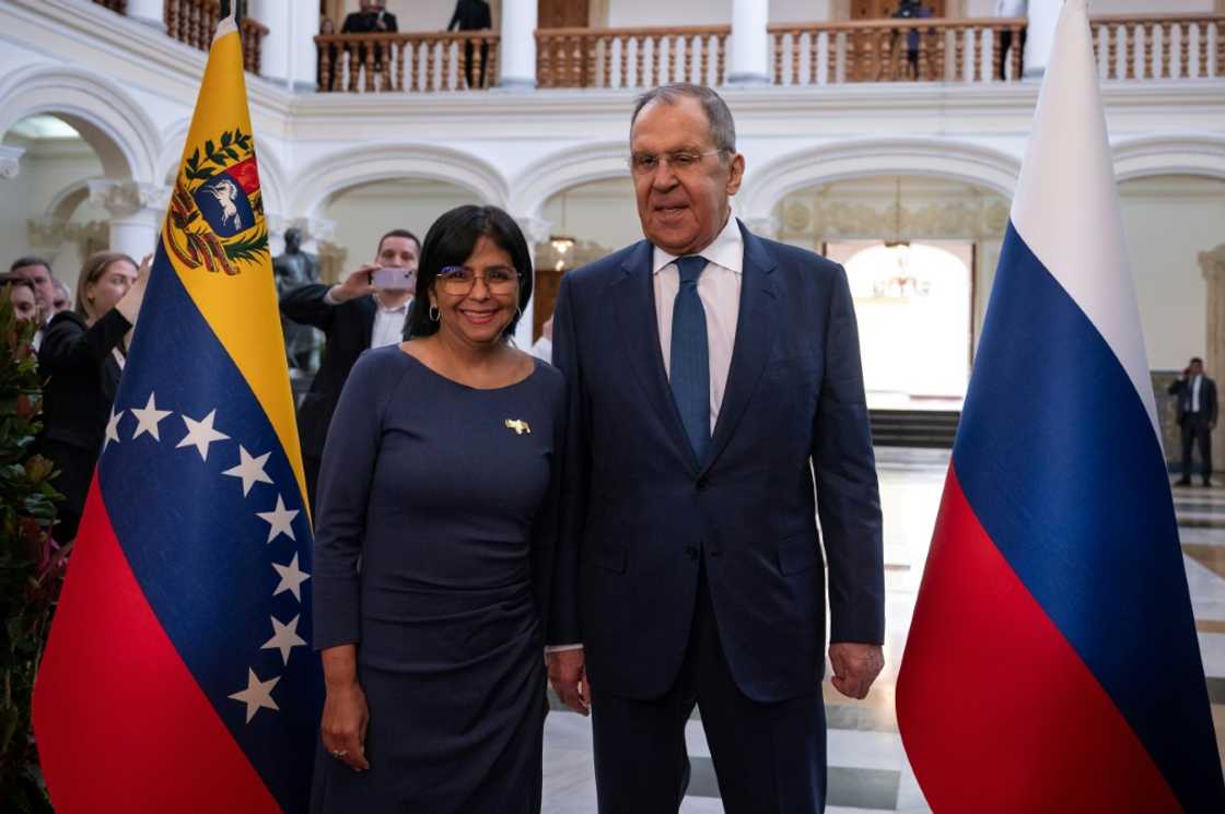 Russia's Foreign Minister Sergei Lavrov met Venezuela's Vice President Delcy Rodriguez in Caracas Russia's Foreign Minister Sergei Lavrov met Venezuela's Vice President Delcy Rodriguez in Caracas