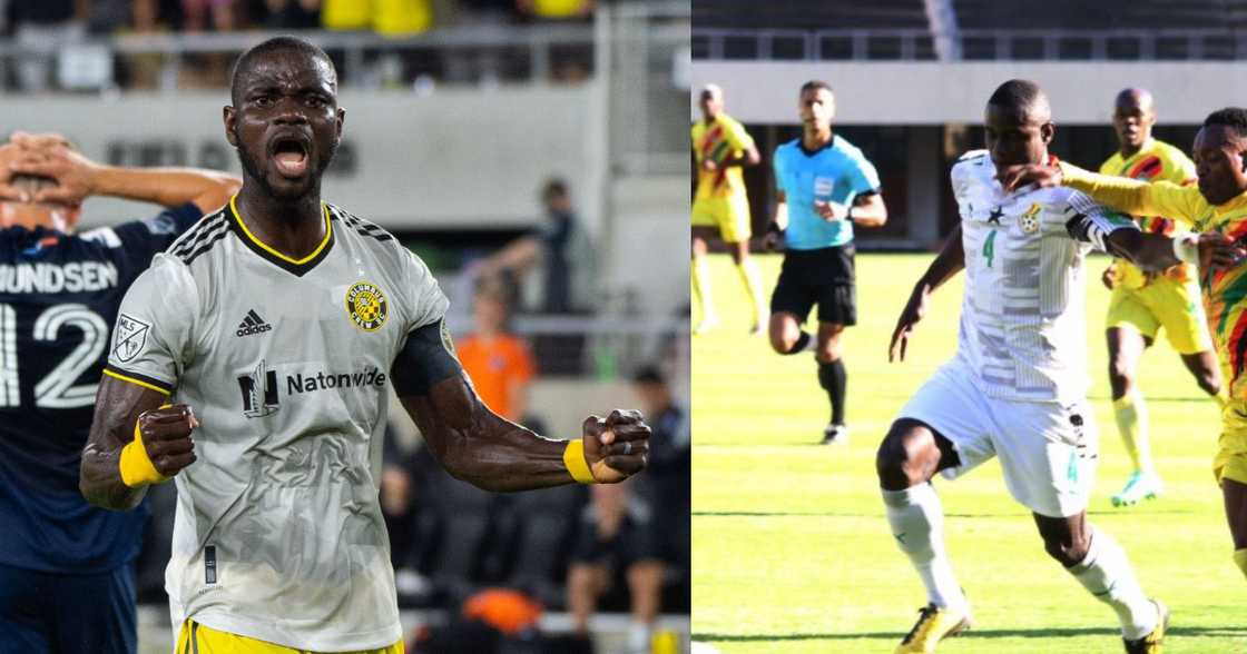 An excited Jonathan Mensah with Columbus Crew and Ghana. SOURCE: Twitter/ @ghanafaofficial @ColumbusCrew