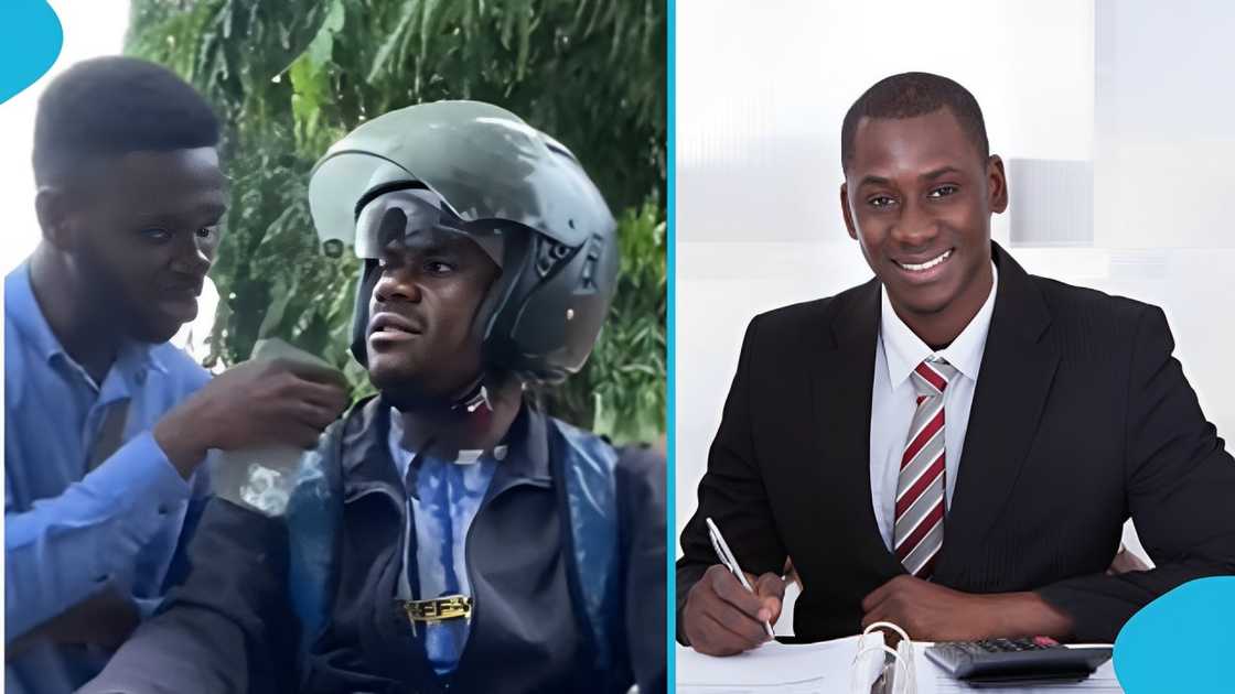 Motor rider, okada rider, Ghanaian man, Ghanaian bankers, jobs in Ghana, Ghana social media