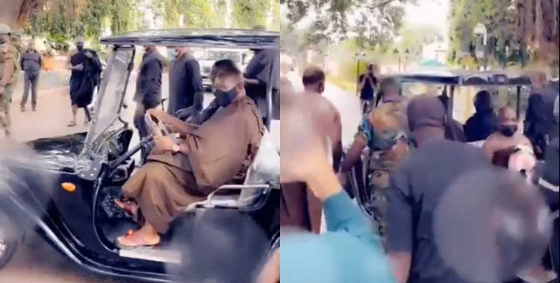 Otumfuo driving former President Kufour Otumfuo driving former President Kufour