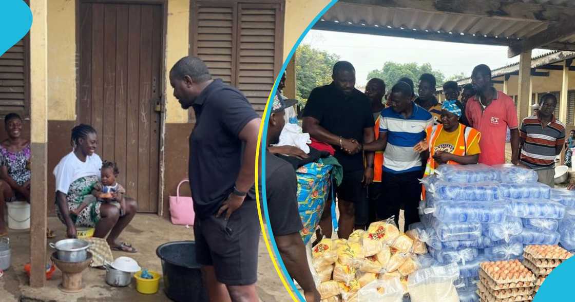 John Dumelo donates to Akosombo Dam spillage victims