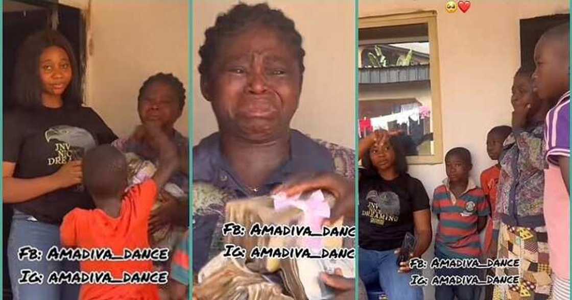 Mother of five breaks down in tears over cash gift Mother of five breaks down in tears over cash gift