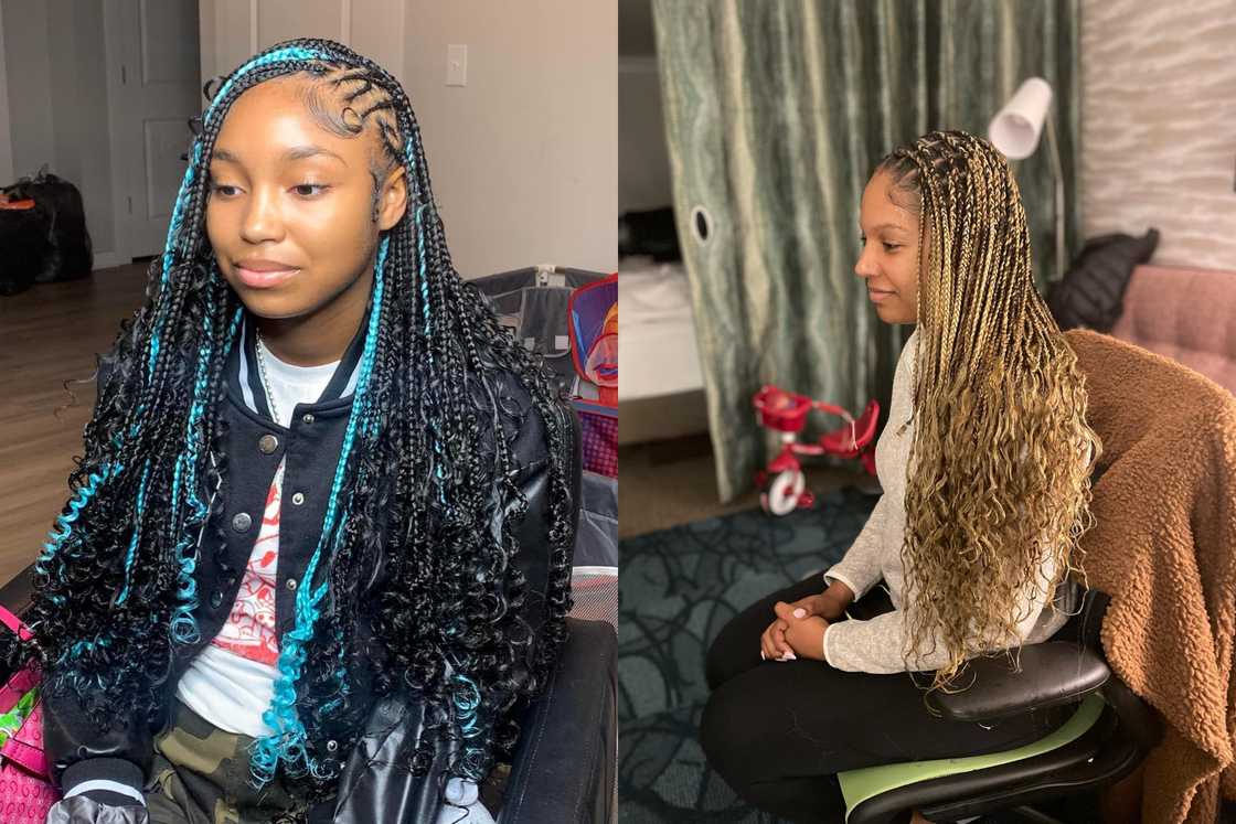 knotless braids with curls knotless braids with curls