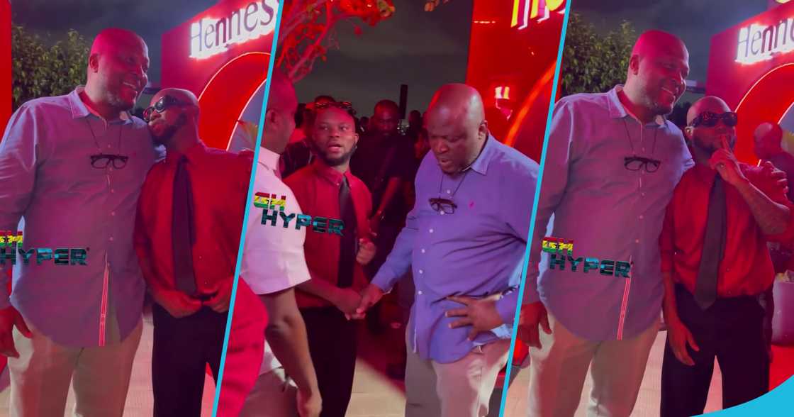 Ibrahim Mahama and King Promise at the Hennessy Vsop Night Blaze launch