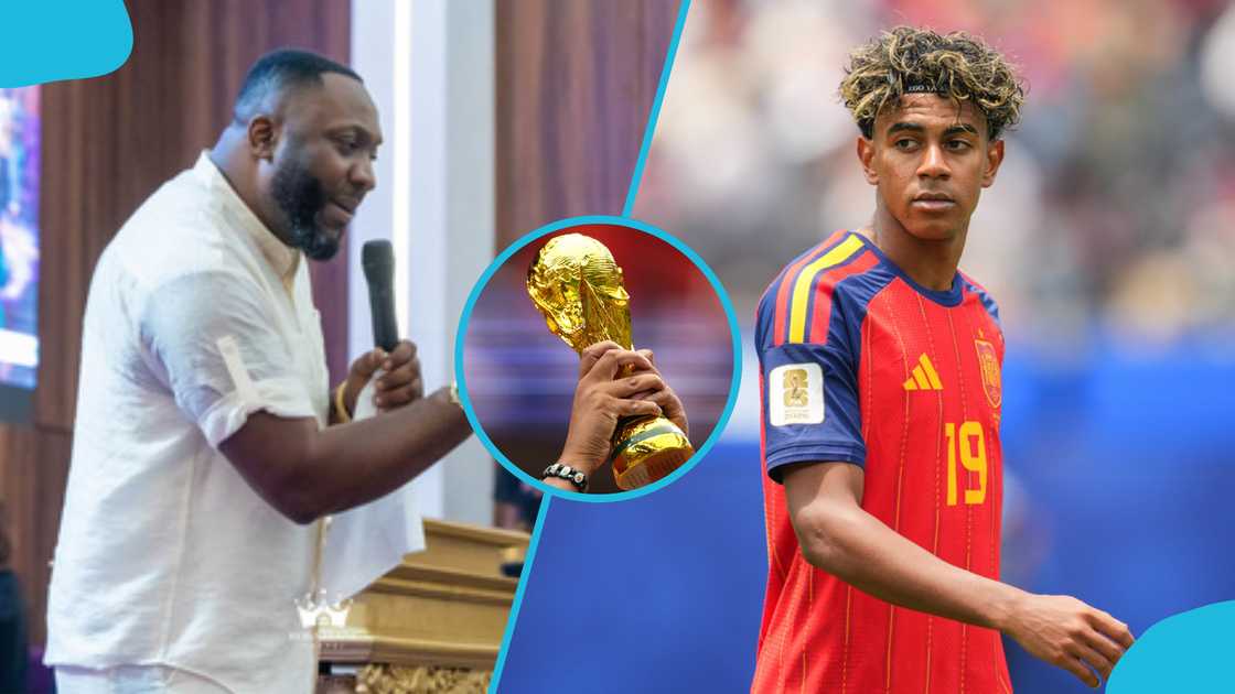 Prophet Uche, Lamine Yamal, France, Spain World Cup 2026, Palestinian flag, France semi-final, Spain football team, Barcelona La Liga title, 2026 World Cup predictions, social media reaction, football prophecy, World Cup favourites.
