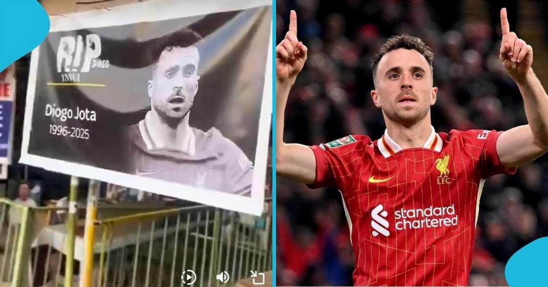 Diogo Jota, funeral, funeral signage, portuguese footballer, Portuguese Diogo's death, funeral signage in Ghana, ghana news Diogo Jota, funeral, funeral signage, portuguese footballer, Portuguese Diogo's death, funeral signage in Ghana, ghana news