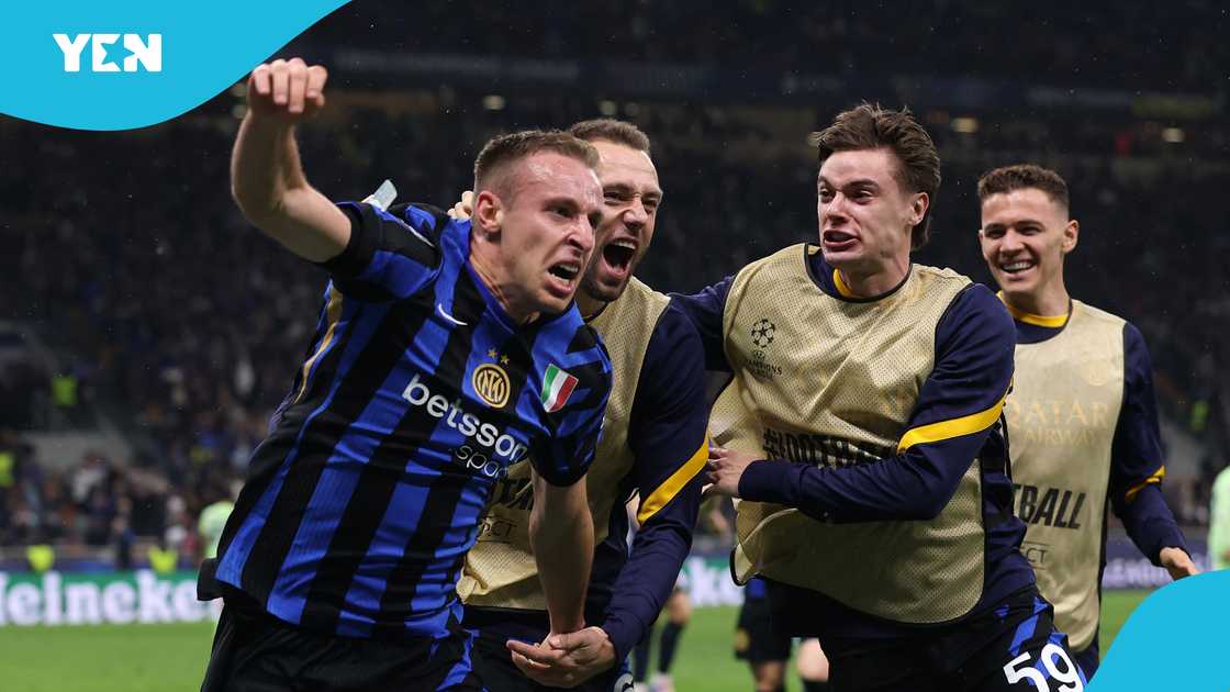 Davide Frattesi, match-winning goal, FC Barcelona, Inter Milan, UEFA Champions League, San Siro, semi-final, Giuseppe Meazza. Davide Frattesi, match-winning goal, FC Barcelona, Inter Milan, UEFA Champions League, San Siro, semi-final, Giuseppe Meazza.