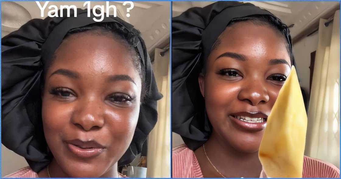 Netizens react to video of Ghanaian lady crying over the cost of yam