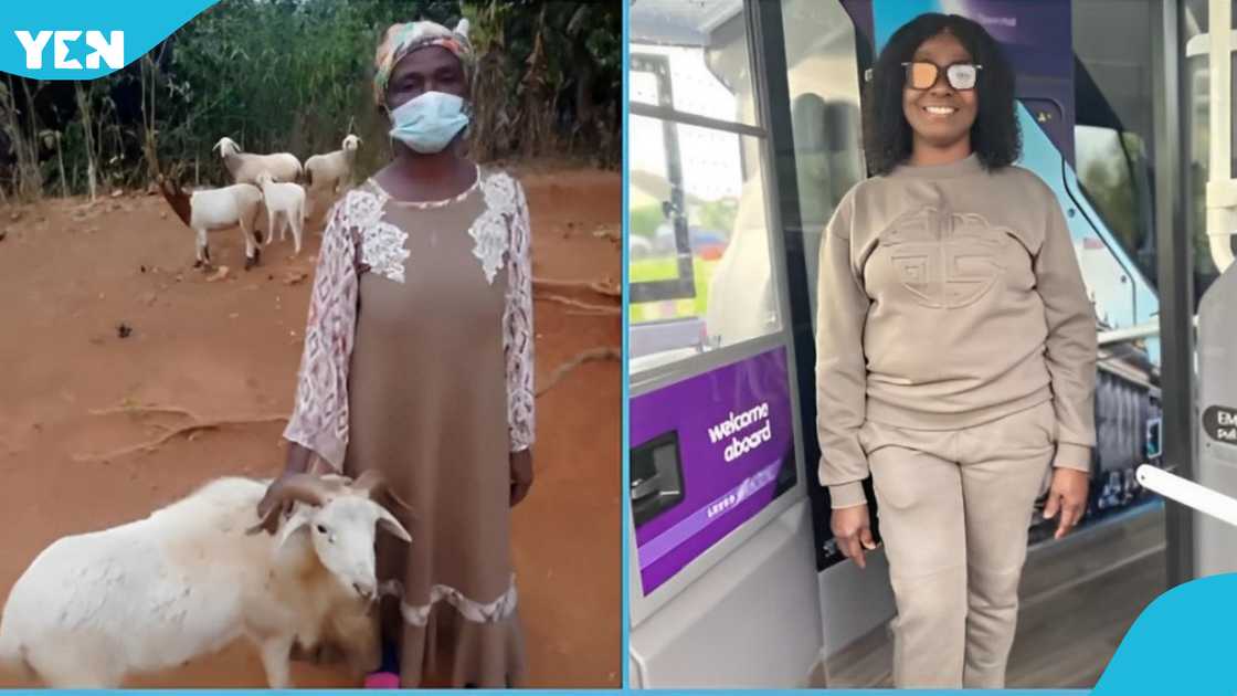 An elderly Ghanaian woman flaunts her transformation after relocating abroad. An elderly Ghanaian woman flaunts her transformation after relocating abroad.