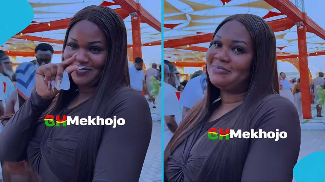 abu trica, queenie, mama trica day club appearance, abu trica wife reactions, retro vibez day club east legon, queenie social media backlash