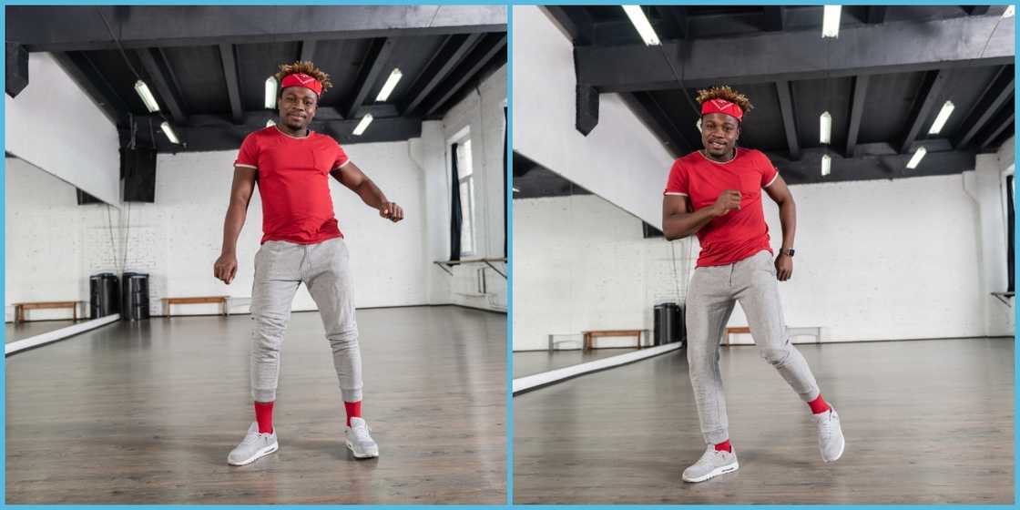 Young Ghanaian shows his dance moves after his girlfriend passes loyalty test