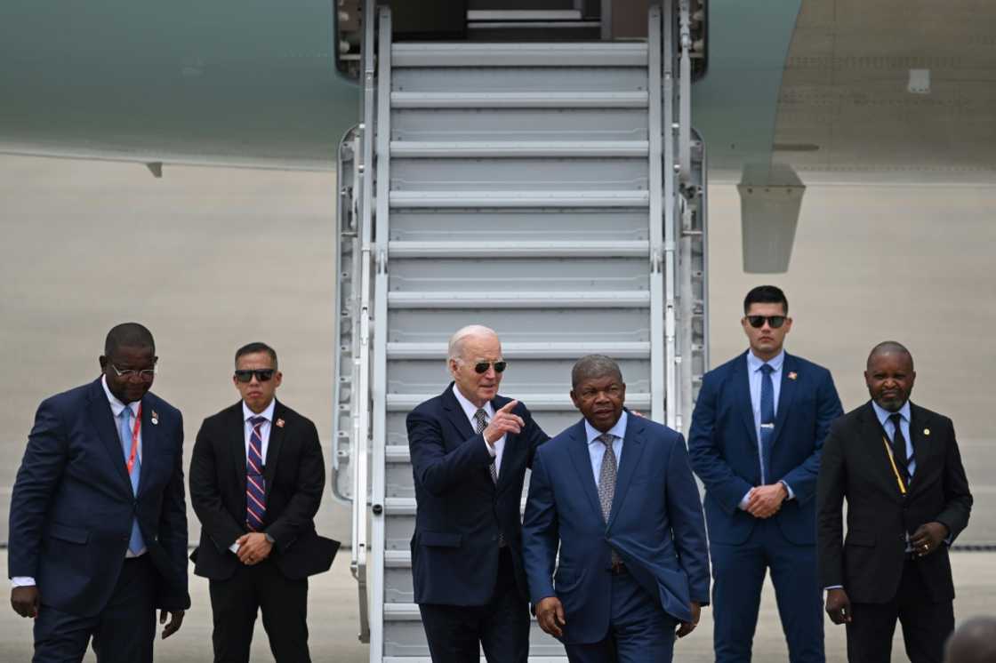 Biden (3rd L) met his Angolan counterpart Joao Lourenco (3rd R) Biden (3rd L) met his Angolan counterpart Joao Lourenco (3rd R)