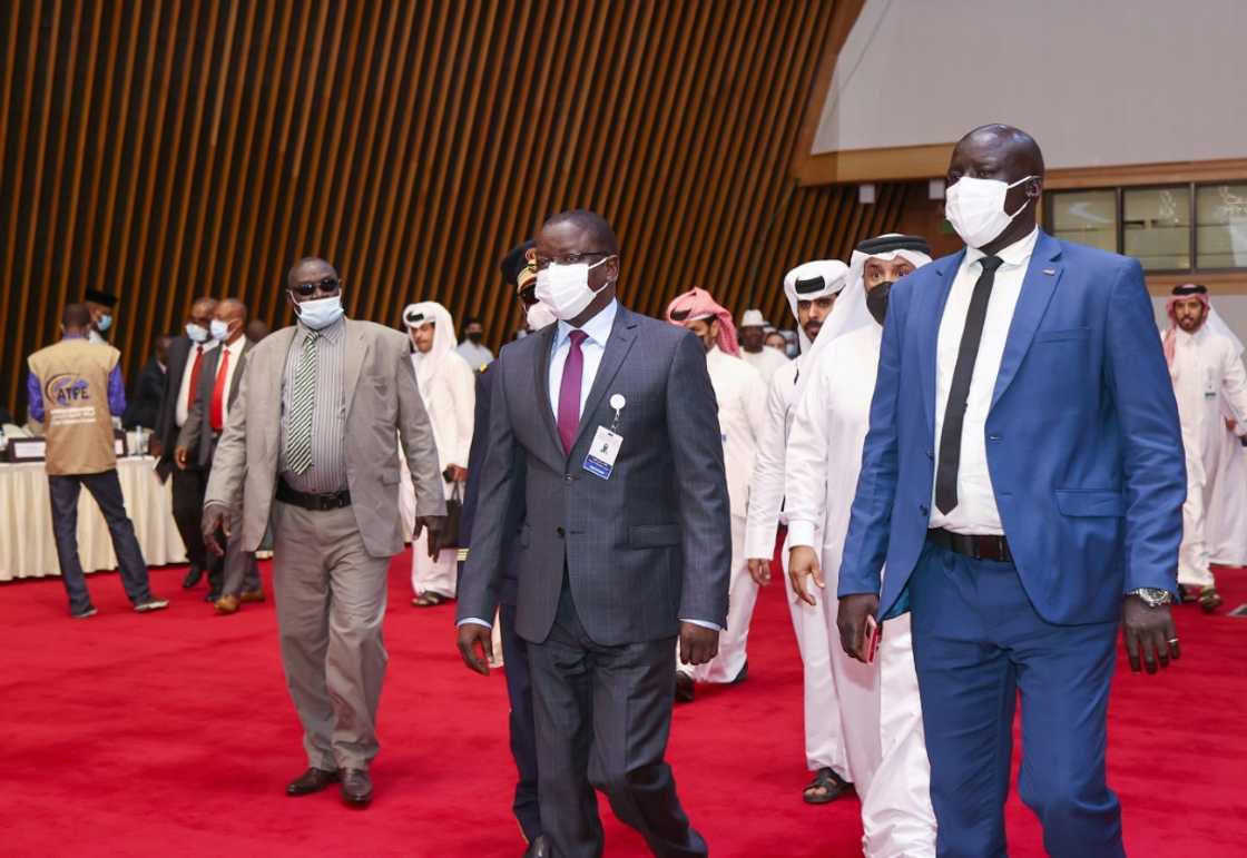 Chad's Prime Minister Albert Pahimi Padacke arrives at the start of the negotiations in Qatar's capital Doha, on March 13, 2022 Chad's Prime Minister Albert Pahimi Padacke arrives at the start of the negotiations in Qatar's capital Doha, on March 13, 2022