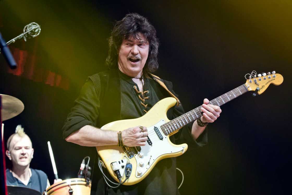 David Keith and Ritchie Blackmore of the British band Ritchie Blackmore's Rainbow perform live on stage David Keith and Ritchie Blackmore of the British band Ritchie Blackmore's Rainbow perform live on stage