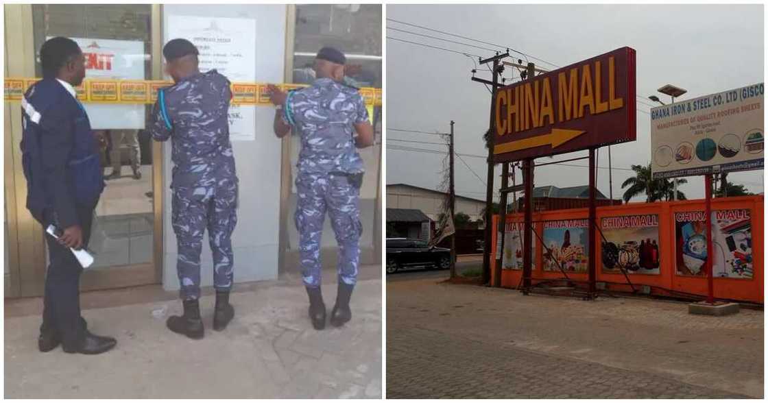 Officers from the GRA have shut down China Mall for refusing to fix the electronic VAT system