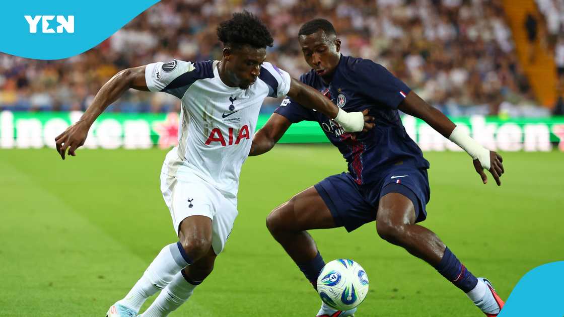 Mohammed Kudus, PSG, William Pacho, UEFA Super Cup, Black Stars, Tottenham Hotspur. Mohammed Kudus, PSG, William Pacho, UEFA Super Cup, Black Stars, Tottenham Hotspur.