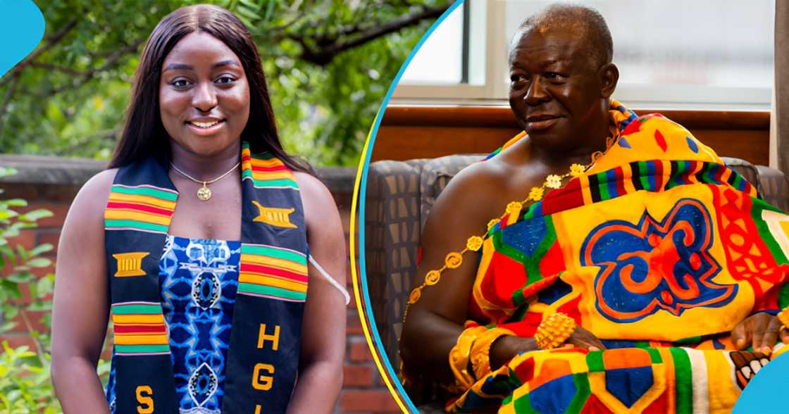 Ghanaians react as Otumfuo's daughter graduates from College: "Otumfuo no dey like free education"