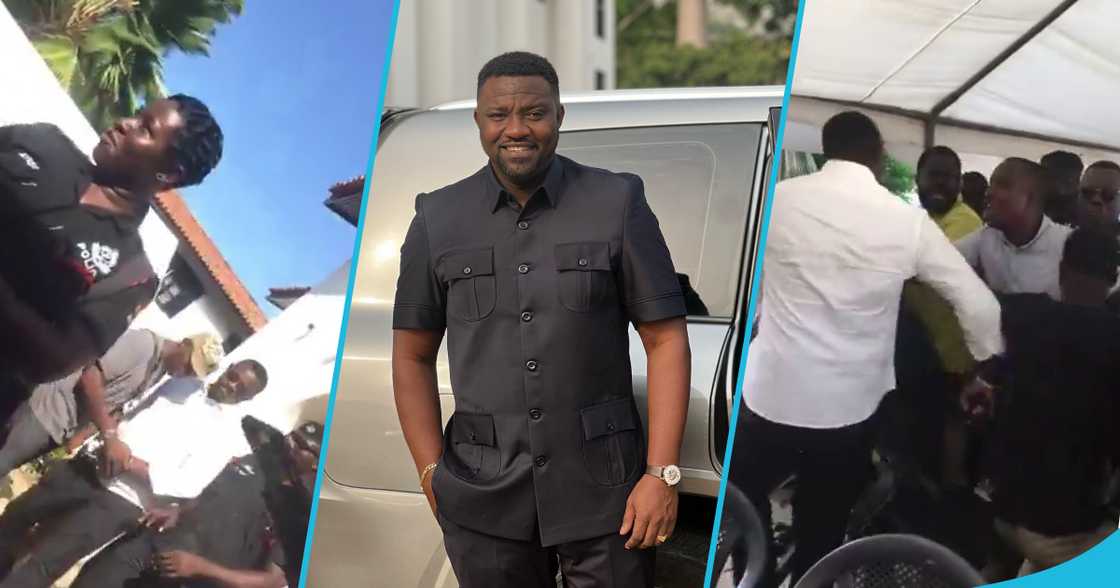 John Dumelo at a voting centre on UG campus