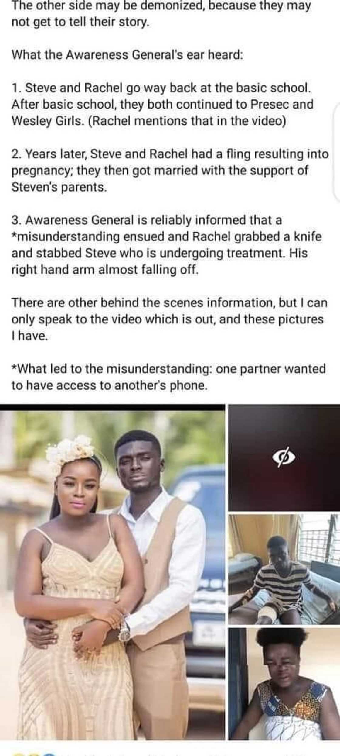 Former Wesley Girls Student Battered by Husband Allegedly Stabbed him over Phone; Photo Drops Former Wesley Girls Student Battered by Husband Allegedly Stabbed him over Phone; Photo Drops