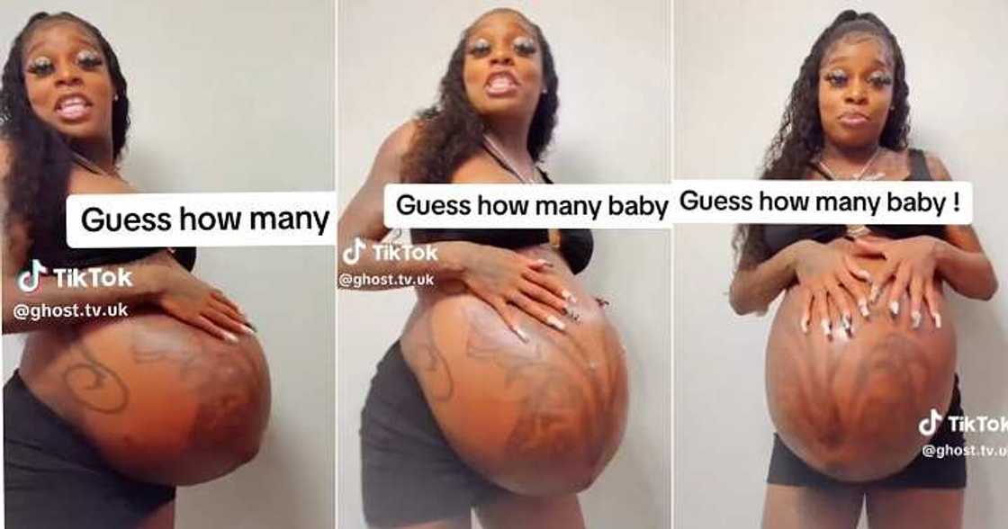 Pregnant woman asks people to guess number of unborn babies
