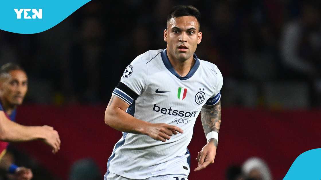 Lautaro Martinez, Inter Milan, draw, FC Barcelona, UEFA Champions League , FIFA President, Gianni Infantino. Lautaro Martinez, Inter Milan, draw, FC Barcelona, UEFA Champions League , FIFA President, Gianni Infantino.