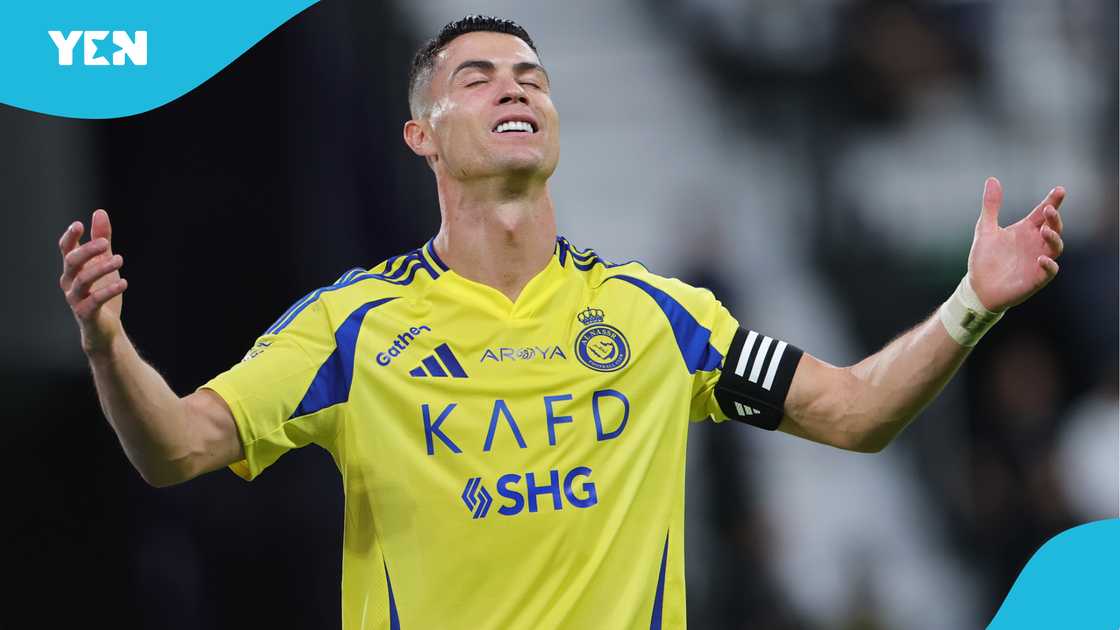 Cristiano Ronaldo of Al-Nassr, not playing against Damac on April 22, 2025, reacts during a Saudi Pro League match between Al Hilal v Al Nassr in the Kingdom Arena on April 04, 2025 in Riyadh, Saudi Arabia Cristiano Ronaldo of Al-Nassr, not playing against Damac on April 22, 2025, reacts during a Saudi Pro League match between Al Hilal v Al Nassr in the Kingdom Arena on April 04, 2025 in Riyadh, Saudi Arabia