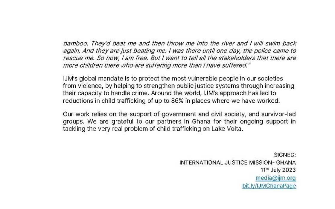 Final part of IJM's response to the BBC report Final part of IJM's response to the BBC report