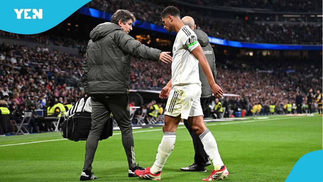 Jude Bellingham injury, Real Madrid news, Rayo Vallecano match, World Cup 2026 aspirations, Bellingham recovery timeline, semítendinosus muscle injury, Real Madrid official statement, Kylian Mbappé penalty, Bellingham's impact on England.