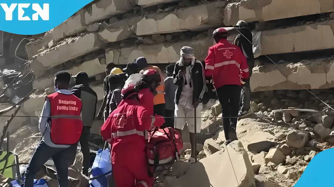 Nairobi building collapse, Eastleigh building collapse, Nairobi rescue operation, storey building collapse in Kenya, Yusuf Haji Avenue, Kenya Red Cross, Eastleigh Nairobi, building safety in Kenya