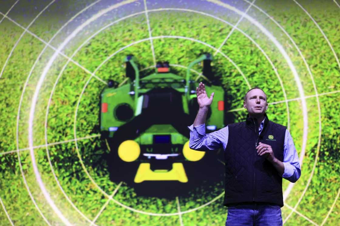 Chief Technology Officer of John Deere Jahmy Hindman speaks at CES in Las Vegas Chief Technology Officer of John Deere Jahmy Hindman speaks at CES in Las Vegas