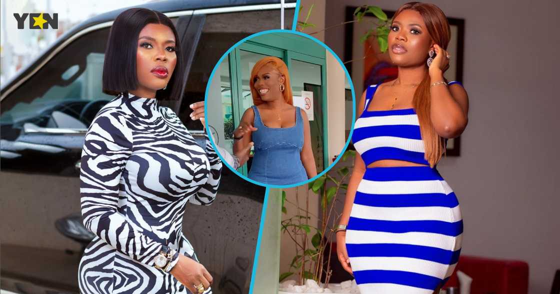 Ghanaian TV host Delay Flaunts Her Voluptuous Figure As She Slays In Stylish Denim Dress