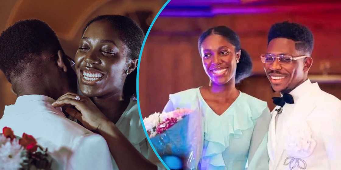 Moses Bliss and his UK-based Ghanaian fiancee Moses Bliss and his UK-based Ghanaian fiancee