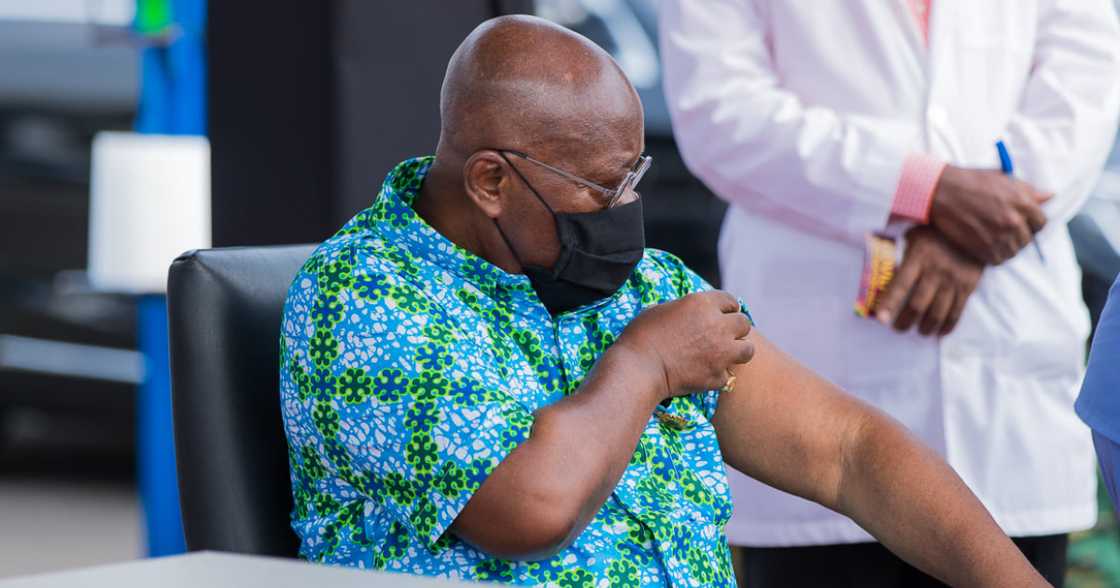 Akufo-Addo, wife take COVID-19 vaccine; here are 6 photos from the exercise