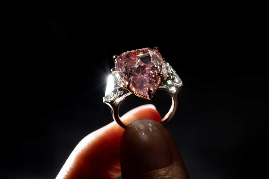 At 18.18 carats, the gem is the largest pear-shaped 'fancy vivid pink' diamond ever sold under the hammer At 18.18 carats, the gem is the largest pear-shaped 'fancy vivid pink' diamond ever sold under the hammer