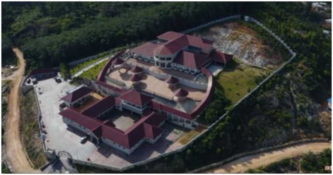 The "castle" is located in the middle of a forest The "castle" is located in the middle of a forest