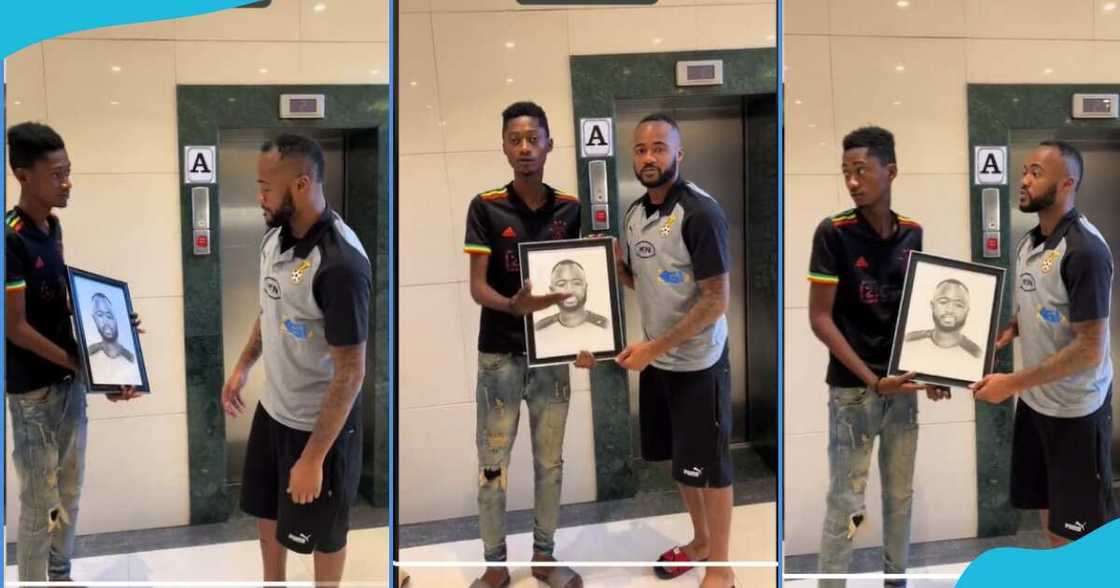 Ghanaian Artist and Jordan Ayew in pics