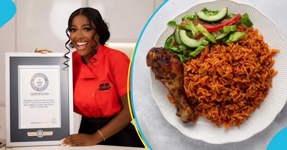 Hilda Baci, Jollof rice, Guinness World Record, Cook-a-thon, Biggest pot of jollof rice, Hilda Baci's wealth, Cooking videos, Nigerian jollof, Ghana jollof, Senegalese jollof Hilda Baci, Jollof rice, Guinness World Record, Cook-a-thon, Biggest pot of jollof rice, Hilda Baci's wealth, Cooking videos, Nigerian jollof, Ghana jollof, Senegalese jollof