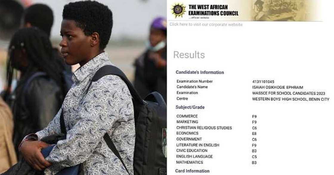 Boy gets 3 F9s in WAEC, seeks help