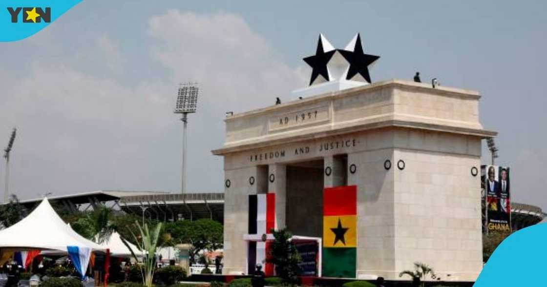 The Black Star Square, the Independence Square, Ghana's 67th Independence Day Anniversary, renovation works,. Jubilee House.