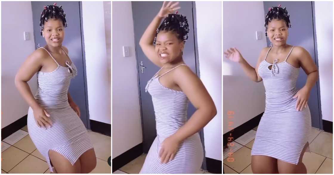 Pretty lady shows off dance moves. Pretty lady shows off dance moves.