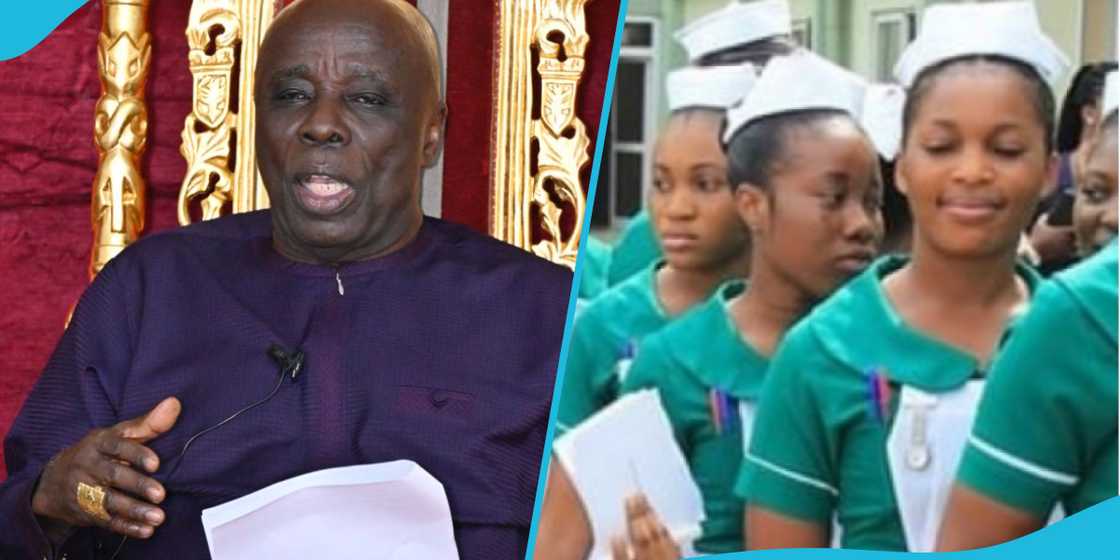 Okyenhene has called for action to end medical brain drain. Okyenhene has called for action to end medical brain drain.