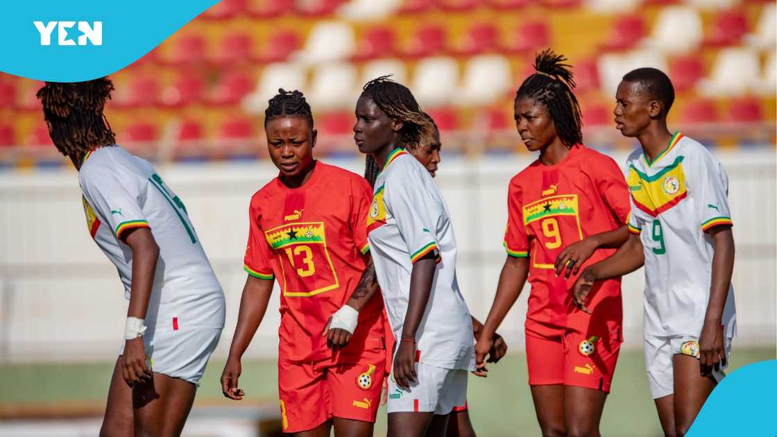 Evelyn Badu scores as Black Queens beat Senegal. Evelyn Badu scores as Black Queens beat Senegal.