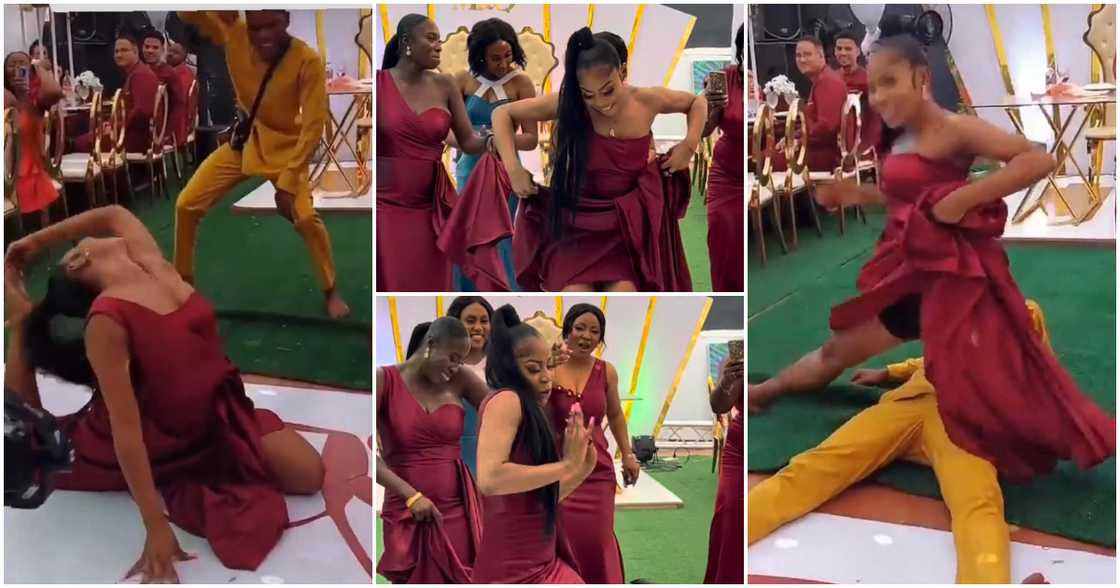 Wedding Trends: Ghanaian Bride Hides As Stunning Bridesmaid Takes Over Reception With Energetic Dance Moves