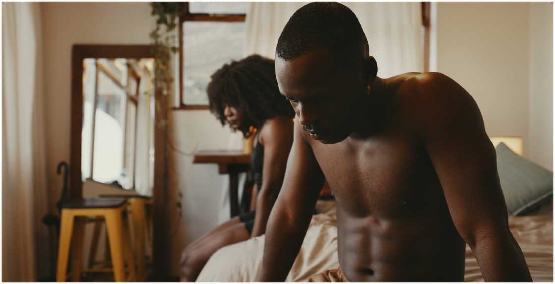 Couple looking sad as money paid for rent goes down the drain Couple looking sad as money paid for rent goes down the drain