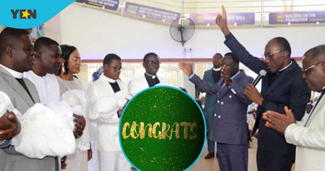 Photos of Elder Godfred Kwame Asamoah Agyemang, his wife, Deaconess Louisa, and other church members. Photos of Elder Godfred Kwame Asamoah Agyemang, his wife, Deaconess Louisa, and other church members.