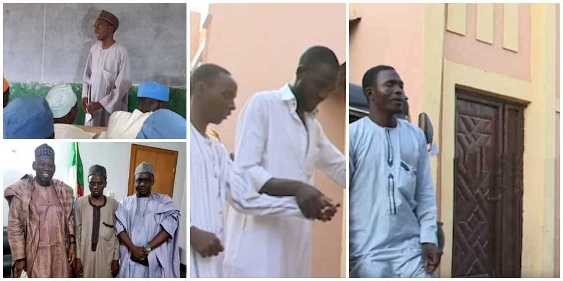 Joy as blind Nigerian teacher who was gifted house gets automatic employment from governor Joy as blind Nigerian teacher who was gifted house gets automatic employment from governor