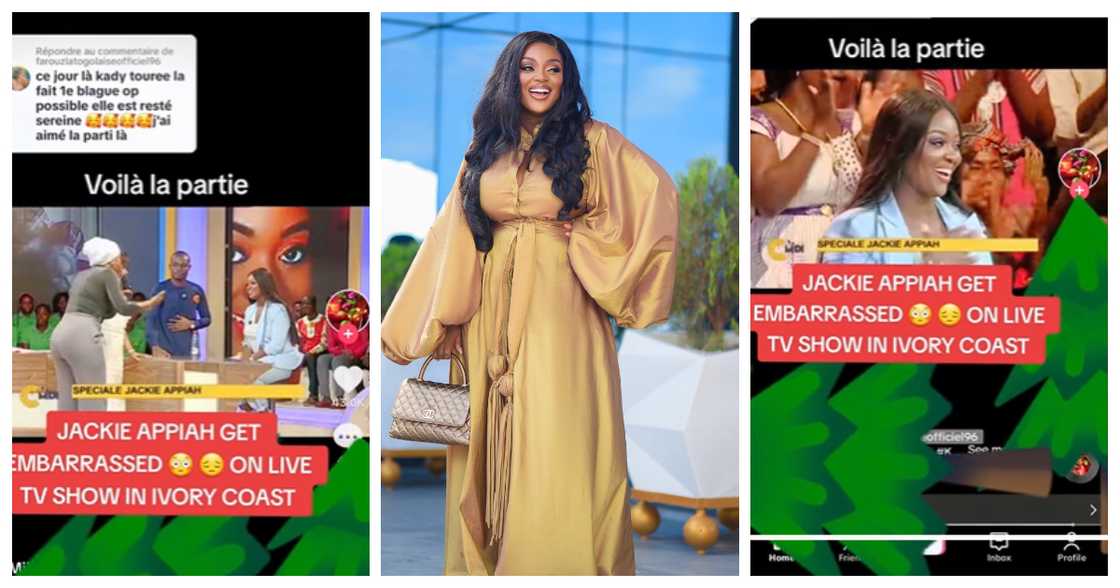 Jackie Appiah handles prank on Ivorian TV, stays clam throughout the event Jackie Appiah handles prank on Ivorian TV, stays clam throughout the event