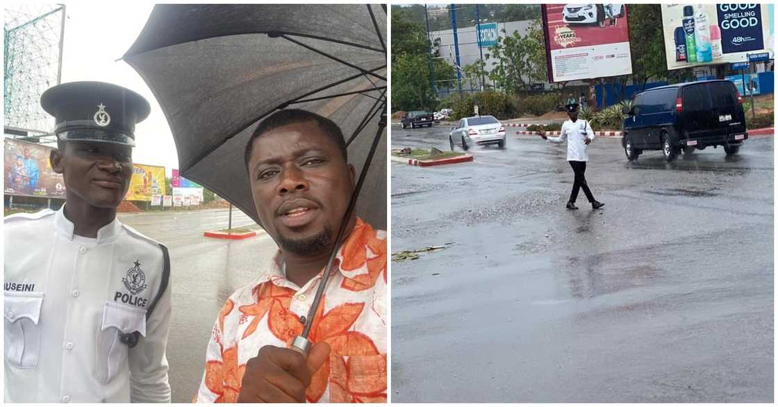 Photos of the hardworking police officer Hussein Zachariah and Elikem Kotoko Photos of the hardworking police officer Hussein Zachariah and Elikem Kotoko